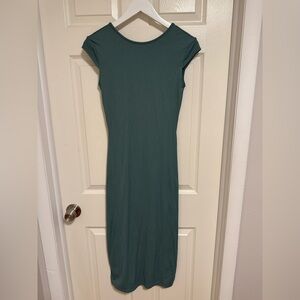 Wild Fable Teal Cap Sleeve Midi Dress